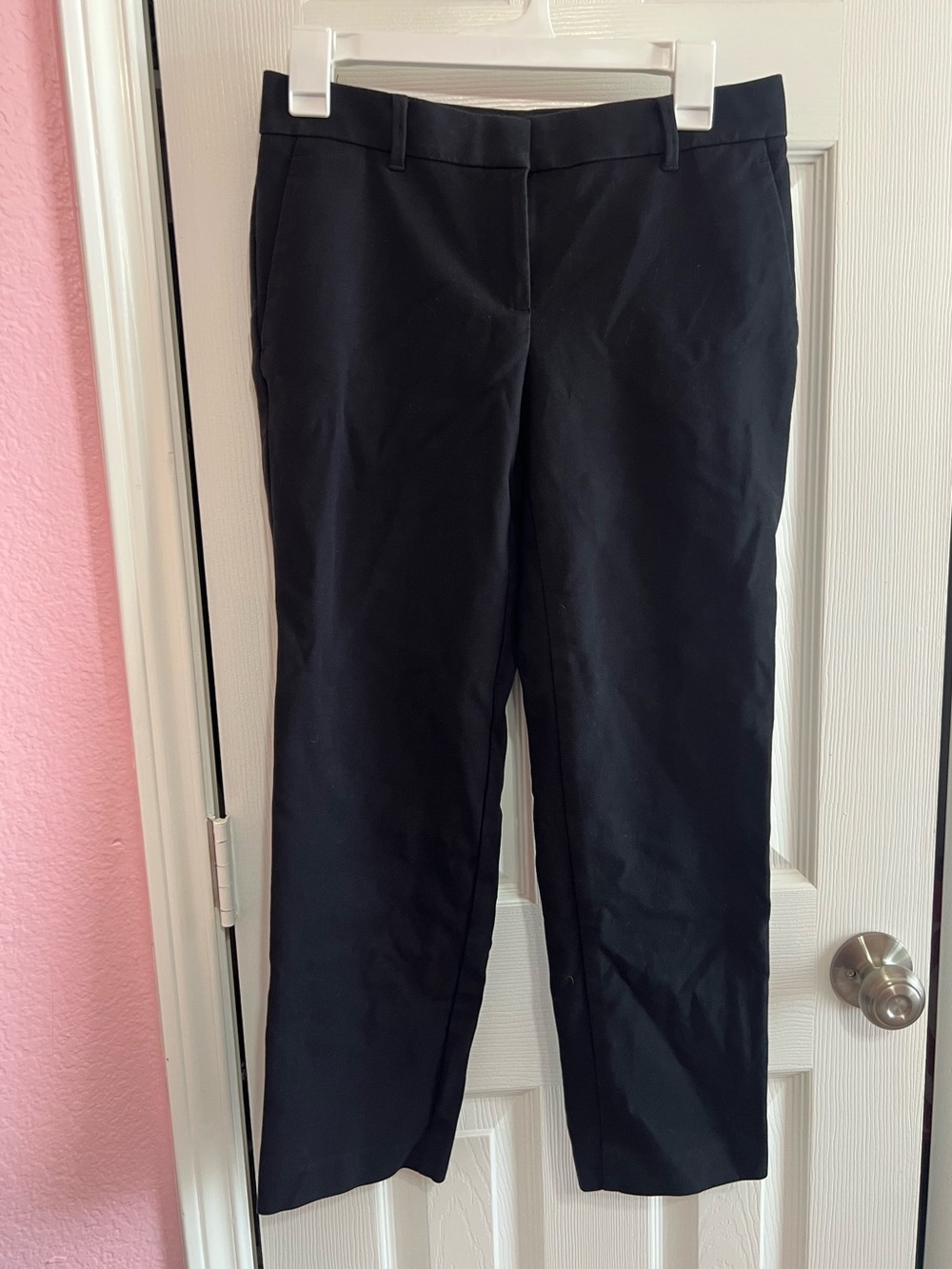 Ann Taylor Black Straight Leg Dress Trousers Curvy Fit Size 0